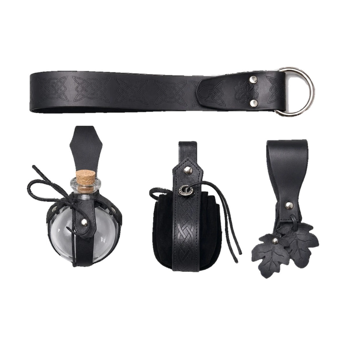 Black wide ring belt kit with maple leaf hanger