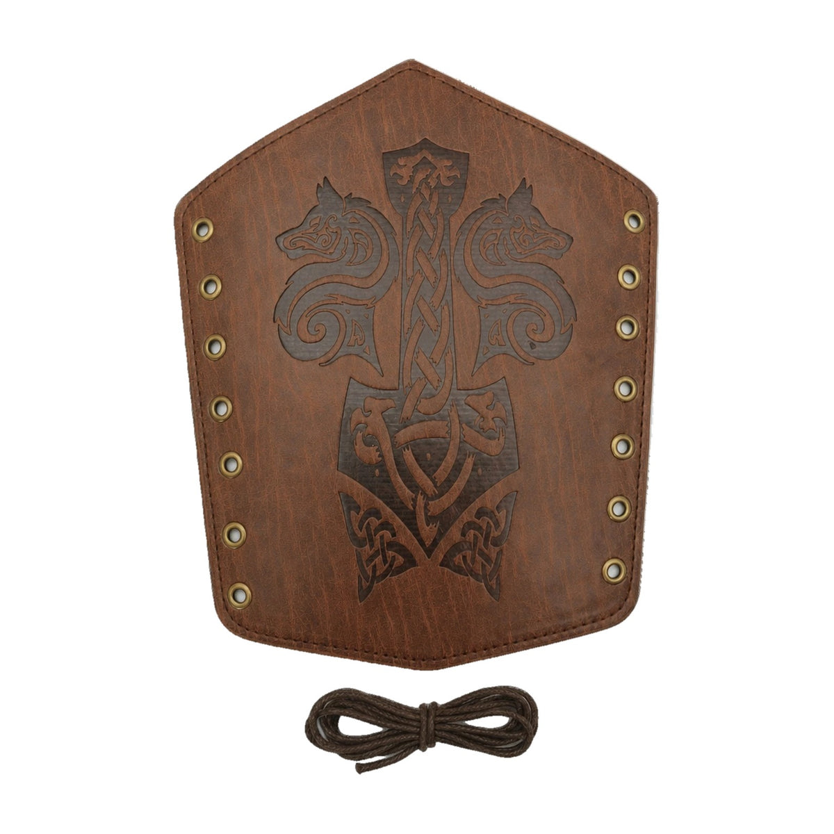 Light brown wolf and hammer bracer