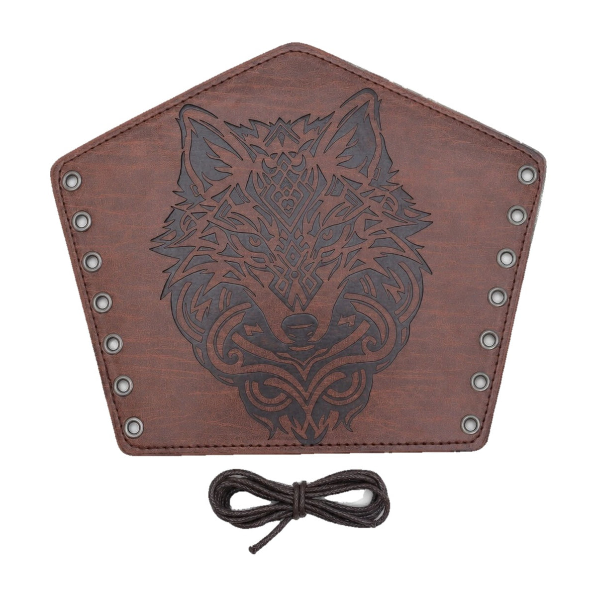 Brown wolf head bracer